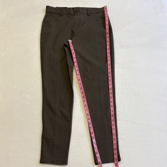 Mario Serrani Textured Slim Pull-On Pants, Green/Diamond Pattern, Small, NWT - Picture 10 of 13